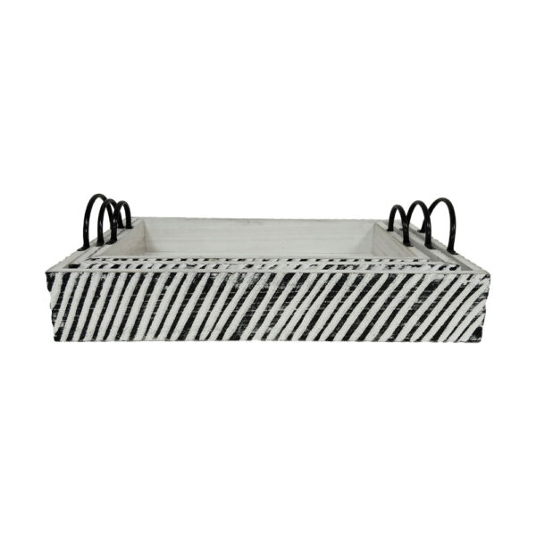 RONAN ΔΙΣΚΟΣ SET 3ΤΜΧ 60x40x10cm ΞΥΛΟ ΚΑΦΕ ΜΠΕΖ 032600 - Image 2