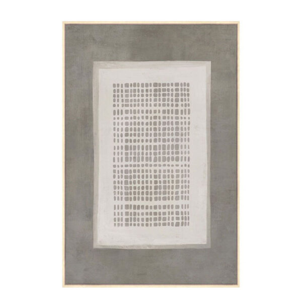 COSMIC GRID ΠΙΝΑΚΑΣ ΔΙΑΚΟΣΜΗΤΙΚΟΣ ΜΕ ΚΟΡΝΙΖΑ 80x120x4cm ΚΑΜΒΑΣ ΓΚΡΙ ΣΚΟΥΡΟ ΜΠΕΖ ΞΥΛΟ 033064 - Image 3