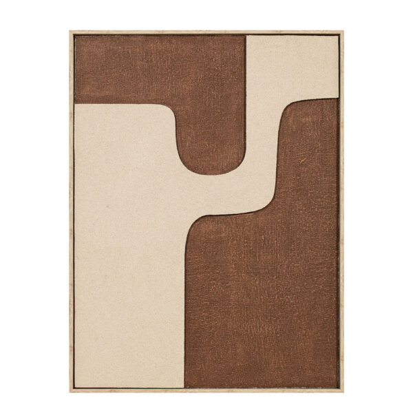 MEADOW A ΠΙΝΑΚΑΣ ΔΙΑΚΟΣΜΗΤΙΚΟΣ ΜΕ ΚΟΡΝΙΖΑ 60x80x4cm ΚΑΜΒΑΣ ΚΑΦΕ BEIGE ΞΥΛΟ ΦΥΣΙΚΟ 033163 - Image 6