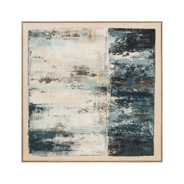 BLACK SEA ΠΙΝΑΚΑΣ ΔΙΑΚΟΣΜΗΤΙΚΟΣ ΜΕ ΚΟΡΝΙΖΑ 80x80x4cm ΚΑΜΒΑΣ BEIGE ΜΑΥΡΟ ΞΥΛΟ ΦΥΣΙΚΟ 033173 - Image 6
