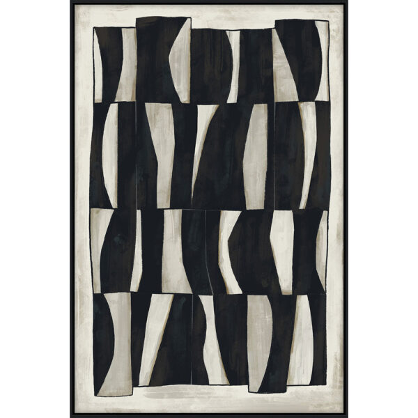 CEBRA ΠΙΝΑΚΑΣ ΔΙΑΚΟΣΜΗΤΙΚΟΣ ΜΕ ΚΟΡΝΙΖΑ 80x120x4cm ΚΑΜΒΑΣ BEIGE ΜΑΥΡΟ ΞΥΛΟ ΜΑΥΡΟ 033176 - Image 3