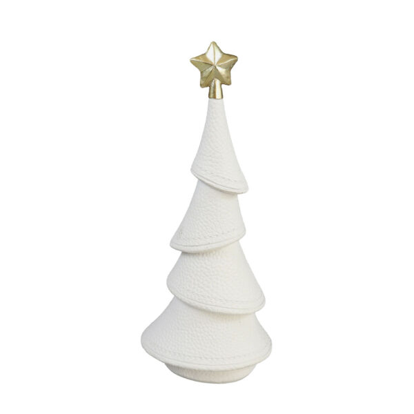 XMAS DREAM.II ΧΡΙΣΤΟΥΓΕΝΝΙΑΤΙΚΟ ΔΙΑΚΟΣΜΗΤΙΚΟ ΔΕΝΤΡΟ 10.5x8.5x24.5cm POLYRESIN ΛΕΥΚΟ ΧΡΥΣΟ 033259 - Image 2