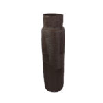 HUILE BRUNE ΔΙΑΚΟΣΜΗΤΙΚΟ ΒΑΖΟ 15x15x54.5cm POLYRESIN ΚΑΦΕ ΣΚΟΥΡΟ 033273 - Image 2