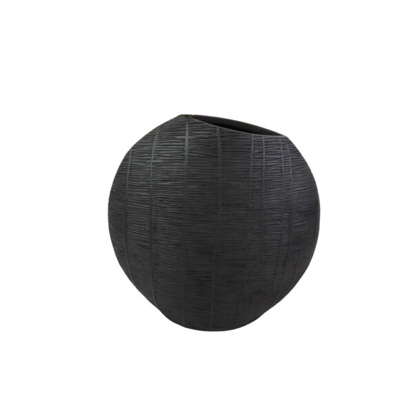 BASE BALL ΔΙΑΚΟΣΜΗΤΙΚΟ ΒΑΖΟ 35.5x14x35.5cm POLYRESIN ΜΑΥΡΟ 033277 - Image 2