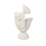 HALF FACE ΔΙΑΚΟΣΜΗΤΙΚΟ ΠΡΟΣΩΠΟ 15.5x9.5x29cm POLYRESIN OFF WHITE 033281 - Image 2