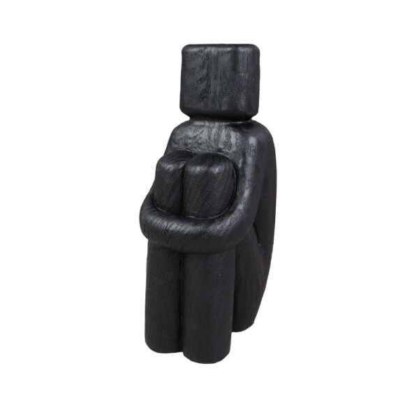 SEDUTO.III ΔΙΑΚΟΣΜΗΤΙΚΟ ΣΩΜΑ 9.5x7.5x20cm POLYRESIN ΜΑΥΡΟ 033286 - Image 2