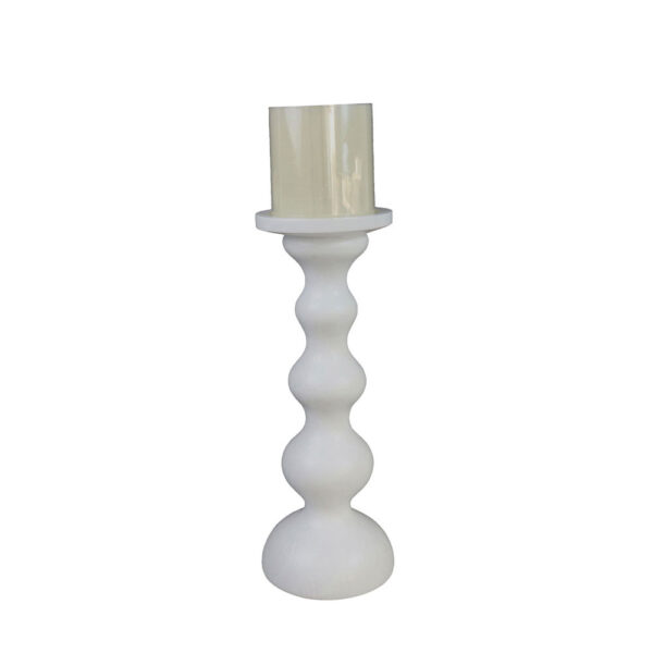 CADENA ΔΙΑΚΟΣΜΗΤΙΚΟ ΚΗΡΟΠΗΓΙΟ 11x11x29cm POLYRESIN ΛΕΥΚΟ 033297 - Image 4