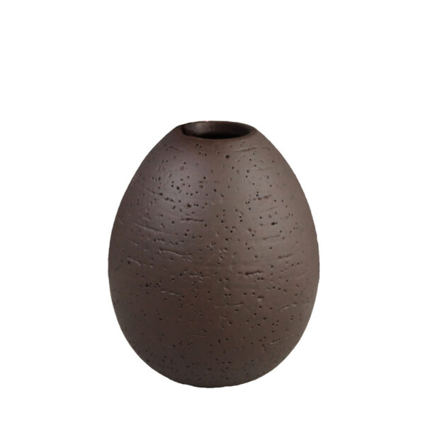 OVALADO.1 ΔΙΑΚΟΣΜΗΤΙΚΟ ΒΑΖΟ 11x11x13.5cm POLYRESIN ΚΑΦΕ ΣΚΟΥΡΟ 033299 - Image 2