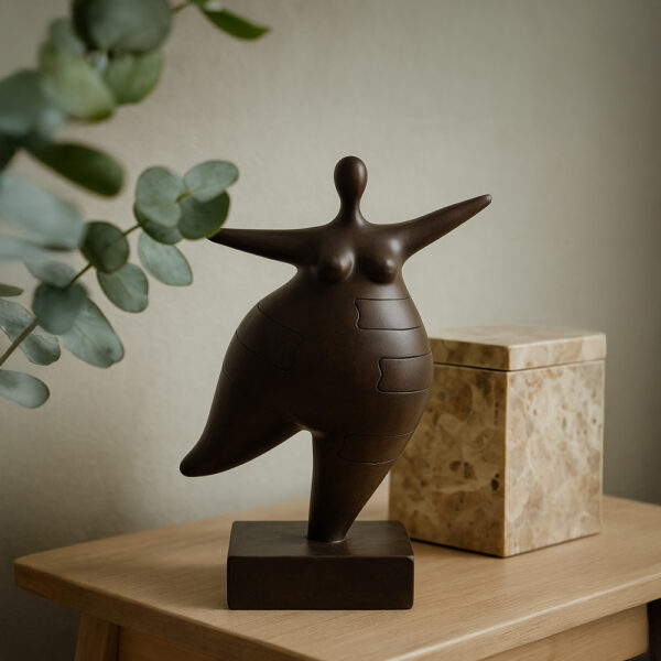 BALLERINA ΔΙΑΚΟΣΜΗΤΙΚΟ ΣΩΜΑ 16x9.5x26.5cm POLYRESIN ΚΑΦΕ ΣΚΟΥΡΟ 033306 - Image 2