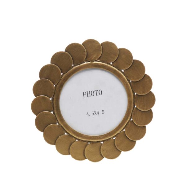 COIN ΚΟΡΝΙΖΑ 20x1.5x20cm ΜΕΤΑΛΛΟ ΧΡΥΣΟ ΜΕΤΑΛΛΙΚΟ ΓΥΑΛΙ 033311 - Image 2