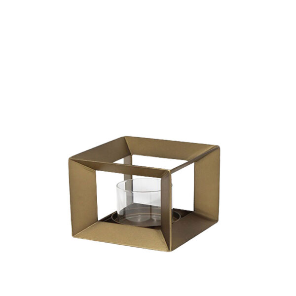 ESCAPE ΔΙΑΚΟΣΜΗΤΙΚΟ ΚΗΡΟΠΗΓΙΟ 12x12x12cm ΜΕΤΑΛΛΟ ΧΡΥΣΟ 033898 - Image 2