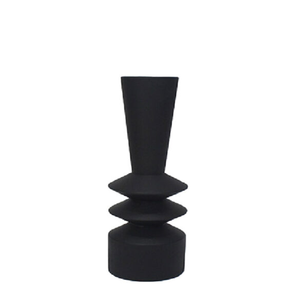 ZIK ΔΙΑΚΟΣΜΗΤΙΚΟ ΚΗΡΟΠΗΓΙΟ 15x15x55cm ΜΕΤΑΛΛΟ ΜΑΥΡΟ 033899 - Image 2