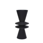 ZIK ΔΙΑΚΟΣΜΗΤΙΚΟ ΚΗΡΟΠΗΓΙΟ 19.5x19.5x66.5cm ΜΕΤΑΛΛΟ ΜΑΥΡΟ 033900 - Image 2
