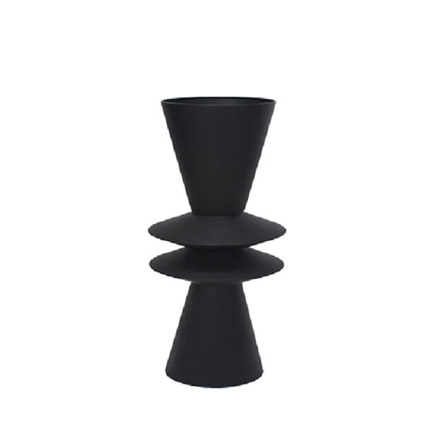 ZIK ΔΙΑΚΟΣΜΗΤΙΚΟ ΚΗΡΟΠΗΓΙΟ 19.5x19.5x66.5cm ΜΕΤΑΛΛΟ ΜΑΥΡΟ 033900 - Image 2