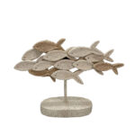 DANZA ΔΙΑΚΟΣΜΗΤΙΚΟ ΨΑΡΙ 31.2x9.5x21.5cm POLYRESIN ΜΠΕΖ ΚΑΦΕ 034152 - Image 2