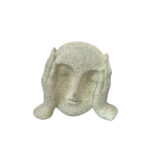 THINK ΔΙΑΚΟΣΜΗΤΙΚΟ ΠΡΟΣΩΠΟ 19.5x8x16.2cm POLYRESIN OFF WHITE 034167 - Image 4