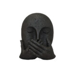 SOUS ΔΙΑΚΟΣΜΗΤΙΚΟ ΠΡΟΣΩΠΟ 14.5x9.5x17cm POLYRESIN ΜΑΥΡΟ 034168 - Image 4