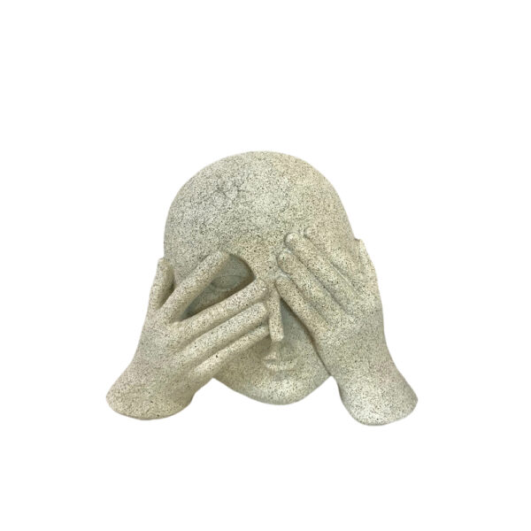 GLANCE ΔΙΑΚΟΣΜΗΤΙΚΟ ΠΡΟΣΩΠΟ 21.3x7x16.8cm POLYRESIN OFF WHITE 034169 - Image 4