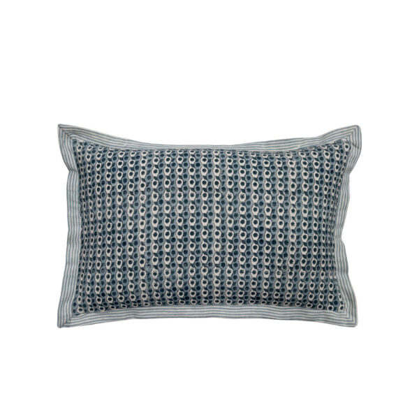 SEA BREEZE ΔΙΑΚΟΣΜΗΤΙΚΟ ΜΑΞΙΛΑΡΙ 60x40cm ΥΦΑΣΜΑ ΜΠΛΕ ΑΝΘΡΑΚΙ 034178 - Image 2