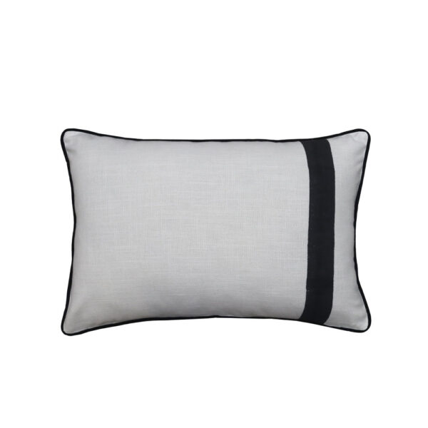 ISLE B ΔΙΑΚΟΣΜΗΤΙΚΟ ΜΑΞΙΛΑΡΙ 60x40cm ΥΦΑΣΜΑ ΛΕΥΚΟ ΜΑΥΡΟ 034195 - Image 2