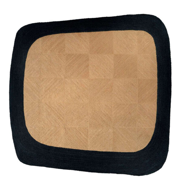 FLUX BEIGE ΧΑΛΙ 200x200cm ΓΙΟΥΤΑ ΜΠΕΖ ΜΑΥΡΟ 034221 - Image 2