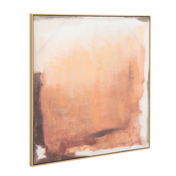WARM ROOT ΠΙΝΑΚΑΣ ΔΙΑΚΟΣΜΗΤΙΚΟΣ ΜΕ ΚΟΡΝΙΖΑ 100x100x4cm ΚΑΜΒΑΣ TERRACOTTA ΜΠΕΖ ΚΑΦΕ ΞΥΛΟ ΦΥΣΙΚΟ 034237 - Image 10