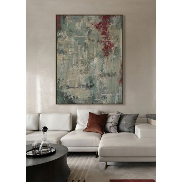 ASTRATTO ΠΙΝΑΚΑΣ ΔΙΑΚΟΣΜΗΤΙΚΟΣ ΜΕ ΚΟΡΝΙΖΑ 90x120x4cm ΚΑΜΒΑΣ ΠΟΛΥΧΡΩΜΟ ΞΥΛΟ ΦΥΣΙΚΟ 034244 - Image 9