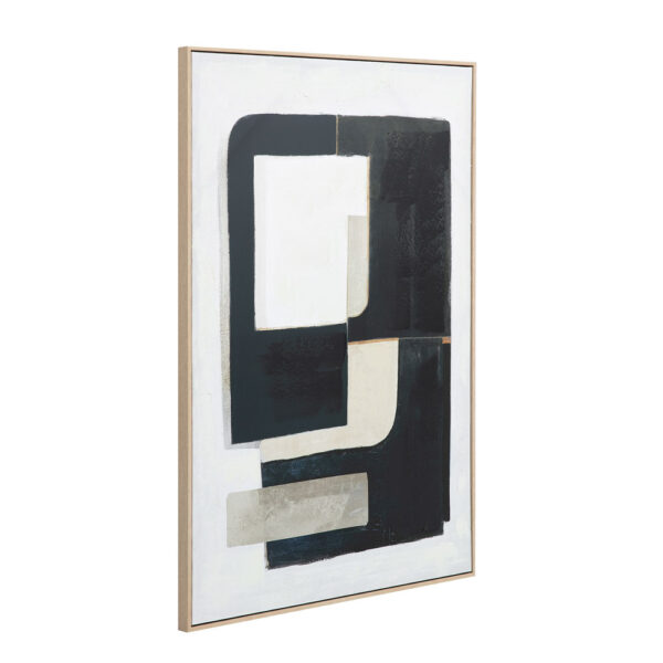 DEL SIL ΠΙΝΑΚΑΣ ΔΙΑΚΟΣΜΗΤΙΚΟΣ ΜΕ ΚΟΡΝΙΖΑ 80x120x4cm ΚΑΜΒΑΣ ΜΑΥΡΟ ΓΚΡΙ ΜΠΕΖ ΞΥΛΟ ΦΥΣΙΚΟ 034246 - Image 13