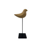 BIRD S ΔΙΑΚΟΣΜΗΤΙΚΟ ΠΟΥΛΙ 12.5x7.5x27cm POLYRESIN ΦΥΣΙΚΟ ΜΑΥΡΟ ΜΕΤΑΛΛΟ 034260 - Image 2