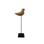BIRD L ΔΙΑΚΟΣΜΗΤΙΚΟ ΠΟΥΛΙ 12.5x7.5x34cm POLYRESIN ΦΥΣΙΚΟ ΜΑΥΡΟ ΜΕΤΑΛΛΟ 034261 - Image 2