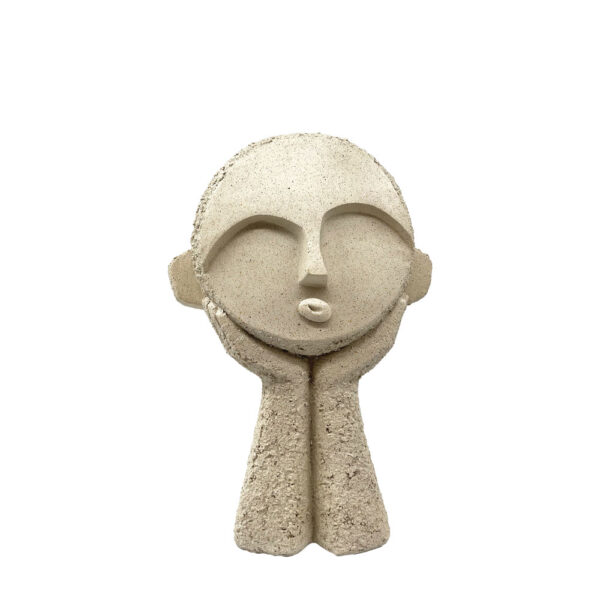 MOOD 1 ΔΙΑΚΟΣΜΗΤΙΚΟ ΠΡΟΣΩΠΟ 18.5x14x27cm POLYRESIN ΜΠΕΖ 034265 - Image 2