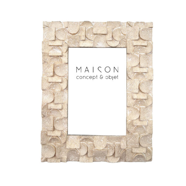 TRAVERT 1 ΚΟΡΝΙΖΑ 17.5x2.2x22cm POLYRESIN STONE ΓΥΑΛΙ 034297 - Image 2