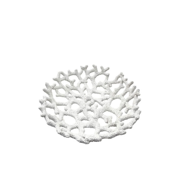 CORAIL S ΔΙΣΚΟΣ ΔΙΑΚΟΣΜΗΣΗΣ 32x32x8cm POLYRESIN ΑΣΠΡΟ 034305 - Image 2