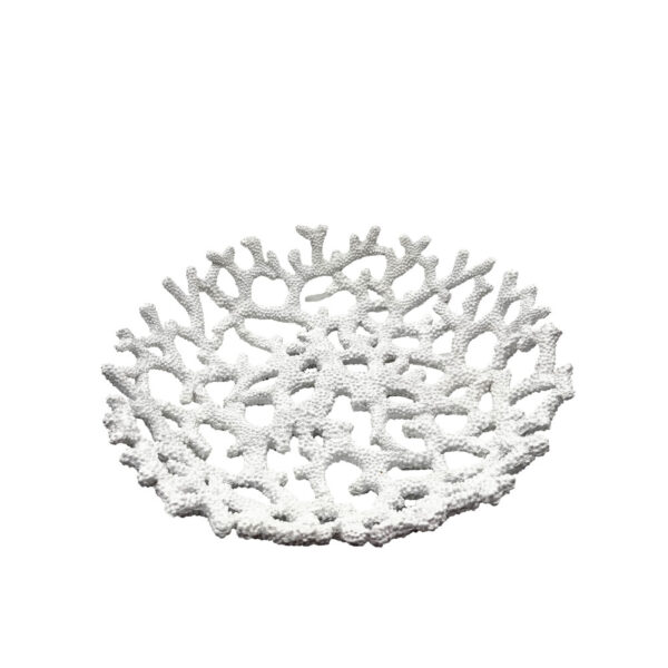 CORAIL L ΔΙΣΚΟΣ ΔΙΑΚΟΣΜΗΣΗΣ 40x40x10cm POLYRESIN ΑΣΠΡΟ 034306 - Image 2