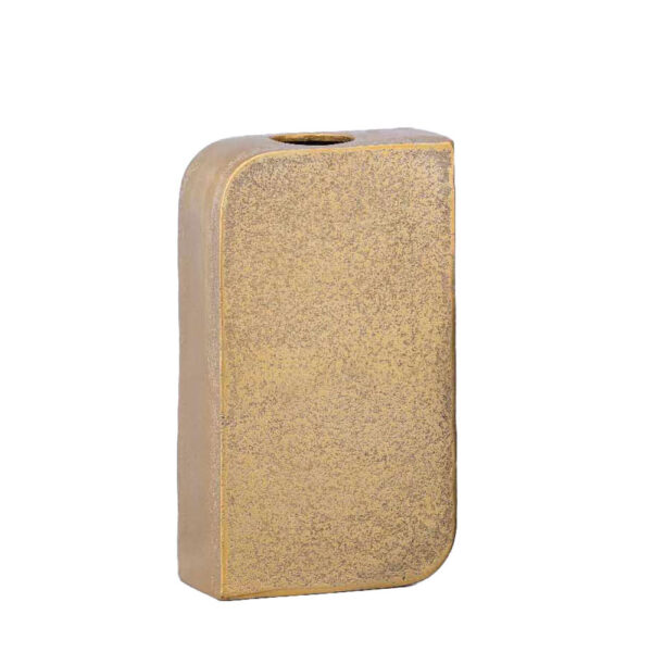 BRICK ΒΑΖΟ 14.5x7x26cm ΑΛΟΥΜΙΝΙΟ ΧΡΥΣΟ 034394 - Image 2