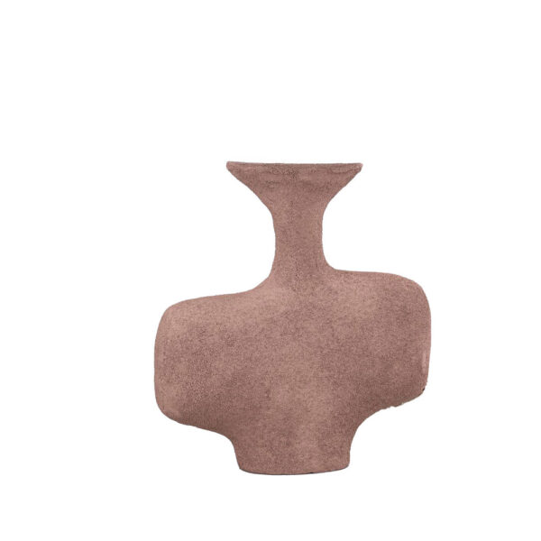 RUSTIC ΒΑΖΟ 19.5x6.5x21cm ΑΛΟΥΜΙΝΙΟ ΑΣΠΡΟ 034405 - Image 2