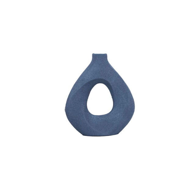 MED VASE ΒΑΖΟ 22x7x25cm ΑΛΟΥΜΙΝΙΟ ΜΠΛΕ 034411 - Image 2