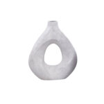 MED VASE ΒΑΖΟ 30x9x33cm ΑΛΟΥΜΙΝΙΟ ΑΣΠΡΟ 034412 - Image 2