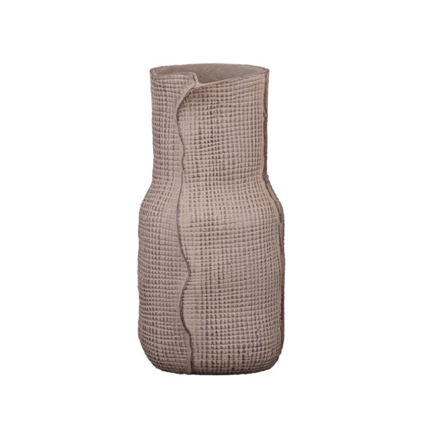 VEIL ΒΑΖΟ 16x16x31cm ΑΛΟΥΜΙΝΙΟ ΚΑΦΕ ΑΝΟΙΧΤΟ ΚΑΦΕ ΣΚΟΥΡΟ 034425 - Image 2