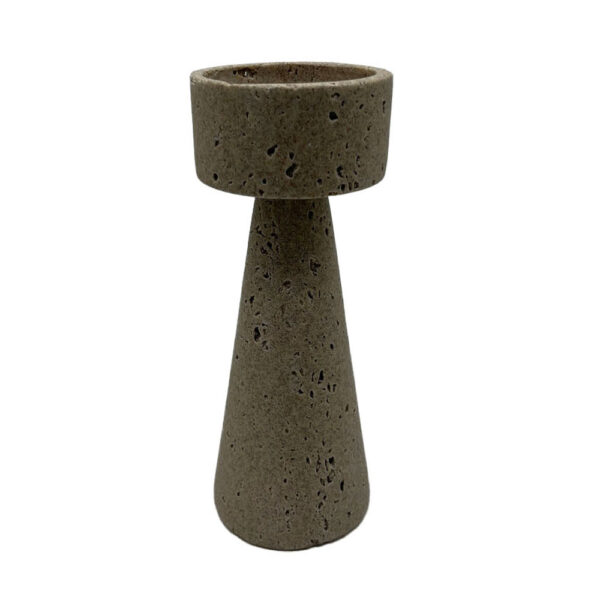 LITO ΚΗΡΟΠΗΓΙΟ 9.5x9.5x25.2cm POLYRESIN STONE ΜΠΕΖ 034480 - Image 2