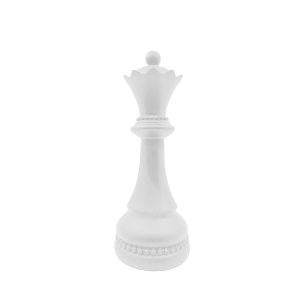 KNIGHTLINE ΔΙΑΚΟΣΜΗΤΙΚΟ ΠΙΟΝΙ 10x10x26cm POLYRESIN ΑΣΠΡΟ 034492 - Image 2