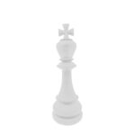 KNIGHTLINE ΔΙΑΚΟΣΜΗΤΙΚΟ ΠΙΟΝΙ 10x10x29.5cm POLYRESIN ΑΣΠΡΟ 034493 - Image 2