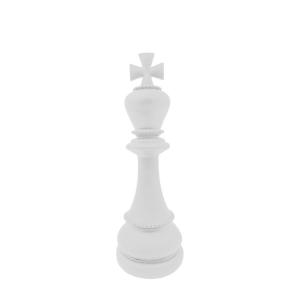 KNIGHTLINE ΔΙΑΚΟΣΜΗΤΙΚΟ ΠΙΟΝΙ 10x10x29.5cm POLYRESIN ΑΣΠΡΟ 034493 - Image 2