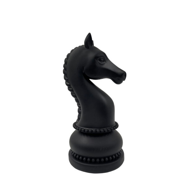 KNIGHTLINE ΔΙΑΚΟΣΜΗΤΙΚΟ ΠΙΟΝΙ 11x10.5x22cm POLYRESIN ΜΑΥΡΟ 034494 - Image 2