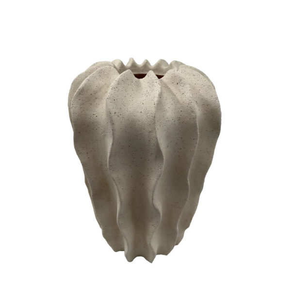 THORNY ΒΑΖΟ 19x19x27.5cm POLYRESIN ΜΠΕΖ 034499 - Image 2