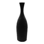 FRASCO ΒΑΖΟ 16x10x54cm POLYRESIN ΜΑΥΡΟ 034503 - Image 2