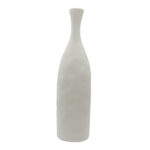 FRASCO ΒΑΖΟ 12.5x8x45cm POLYRESIN ΑΣΠΡΟ 034504 - Image 2