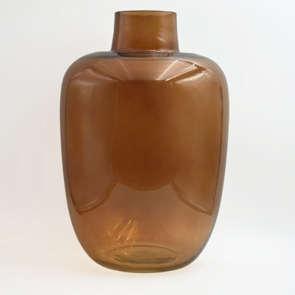 VIDRIO ΒΑΖΟ 25x25x38cm ΓΥΑΛΙ CARAMEL 034522 - Image 4