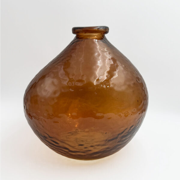 BOCAL ΒΑΖΟ 25x25x25cm ΓΥΑΛΙ CARAMEL 034530 - Image 6