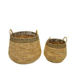 RAFFIA ΚΑΛΑΘΙ ΥΑΚΙΝΘΟΥ SET 2ΤΜΧ 46x46x45cm ΥΑΚΙΝΘΟΣ ΦΥΣΙΚΟ 034547 - Image 2